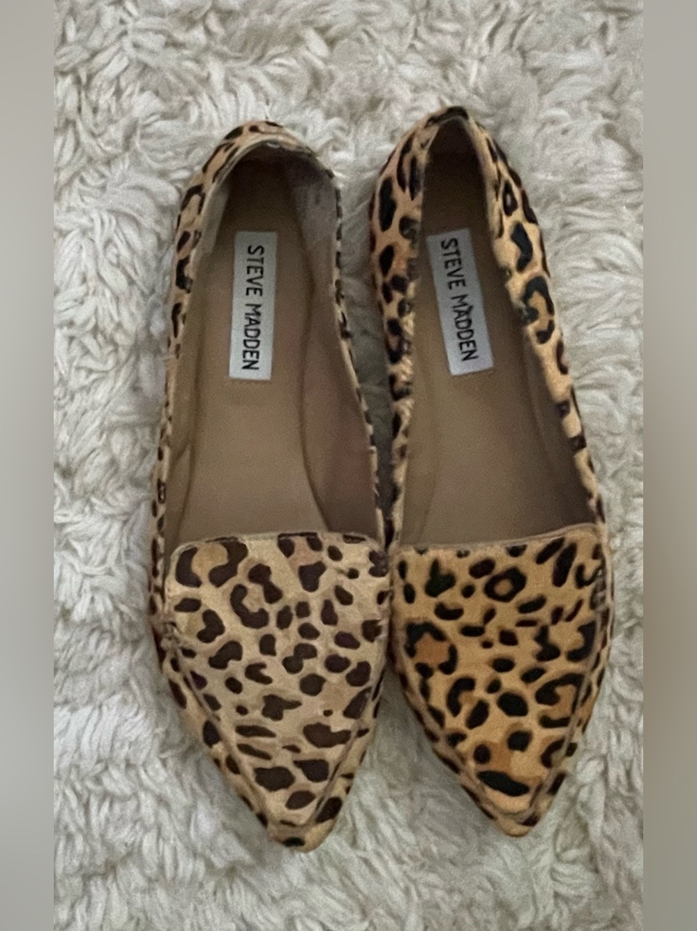 Steve Madden Leopard Print Pointed Toe Flats Size 6.5